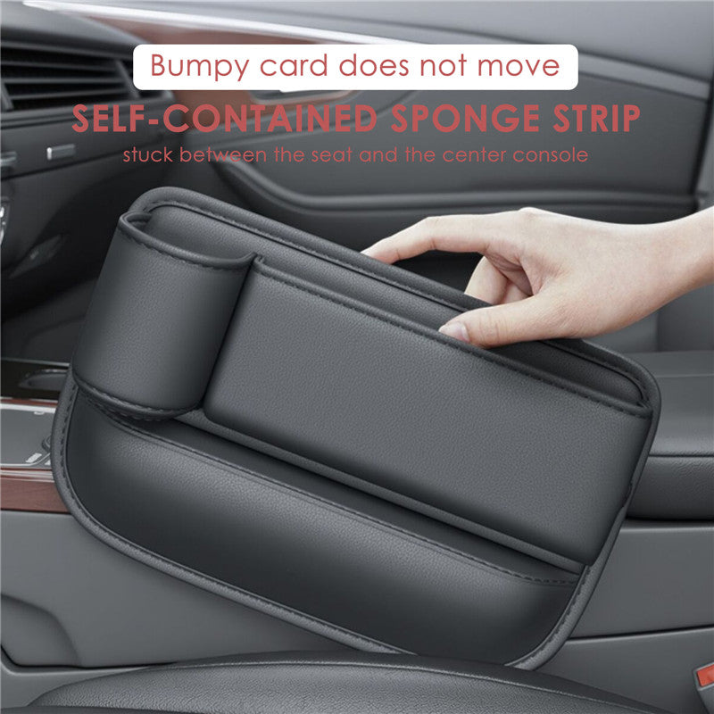 Leather Car Seat Gap Filler Organizer